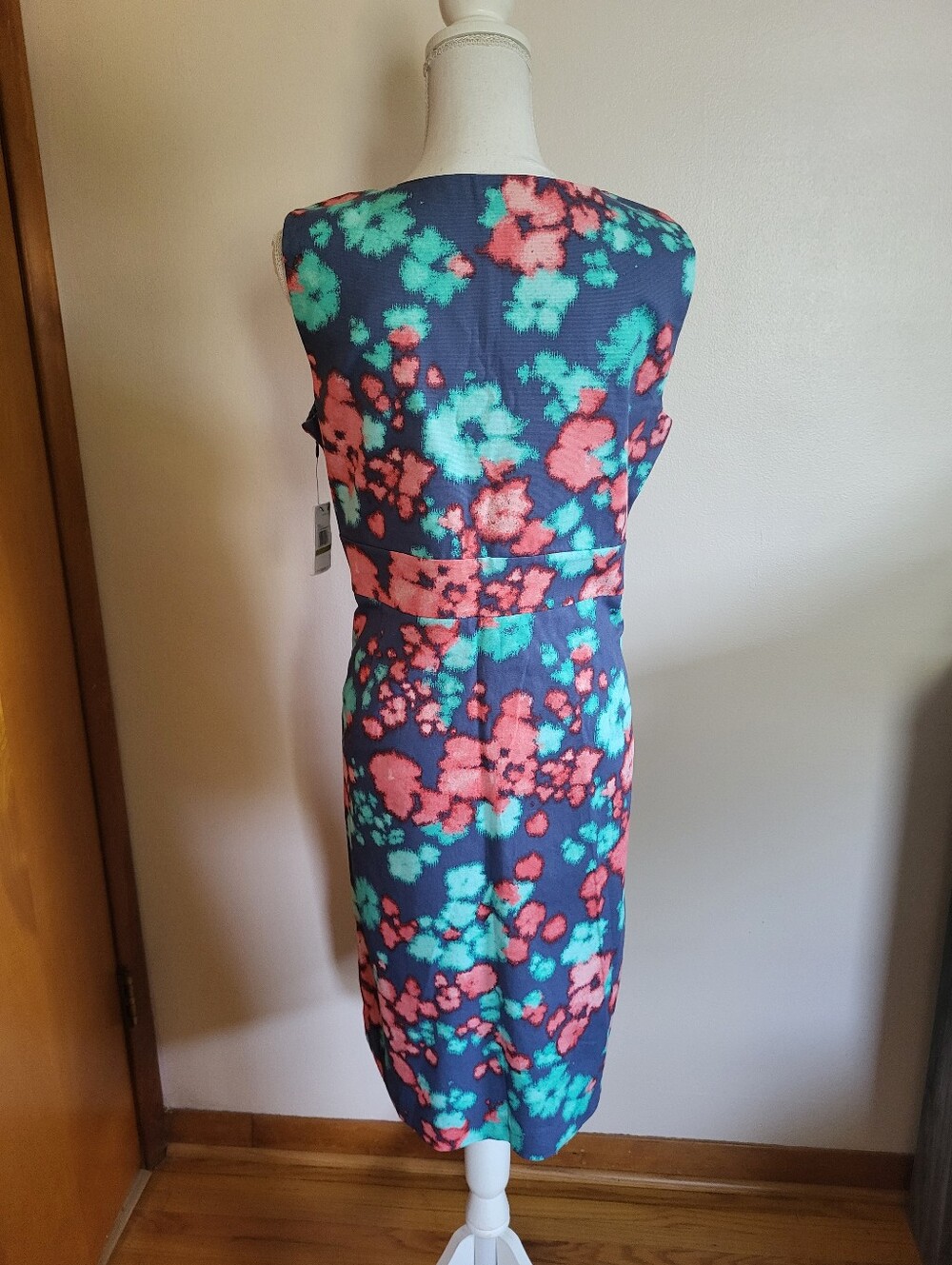 Nautica Cotton Print Sheath Dress Size 14 NWT - Picture 5 of 10